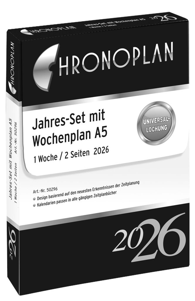 Chronoplan 50296, Wochenplan, 2026, A5, weiß Produktbild 