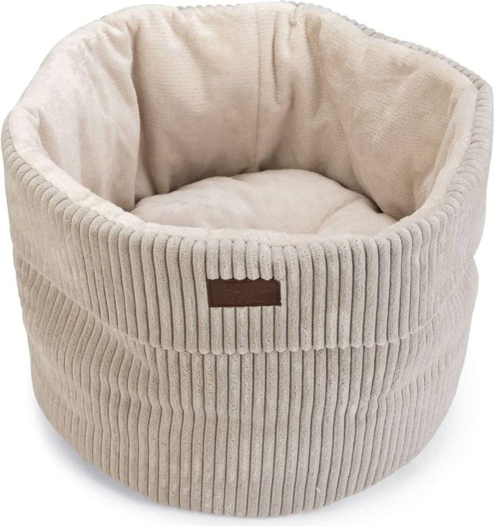 Designed by Lotte Cat Basket Ribbed Light Grey 50x35 cm Immagine del prodotto 