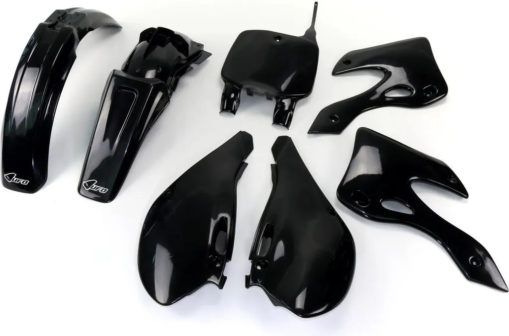 UFO PLAST Kit d'habillage Kawasaki KX KXF Serie A Noir Haute Qualité