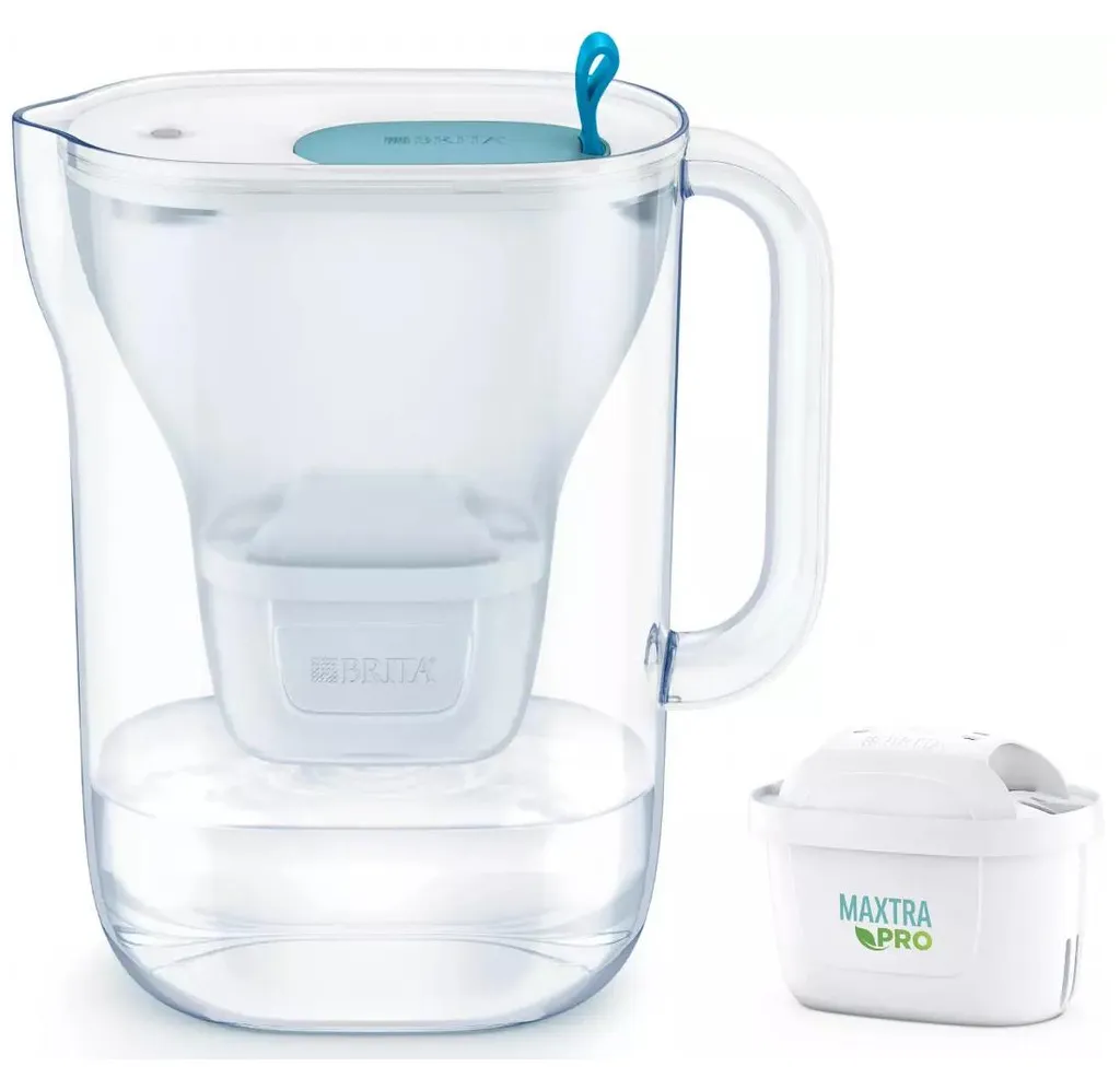 Carafe filtrante Brita Style Bleue 2,4L contre Calcaire et Chlore