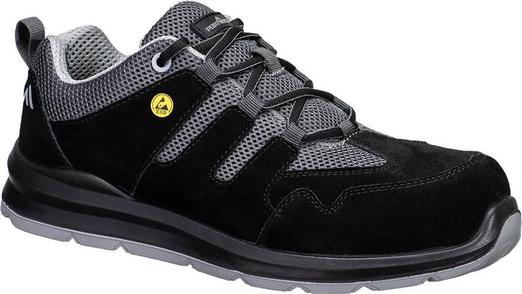 ESD-Composite-Schuhe S1 SR FO - Größe 38 - Schwarz/Grau - Portwest