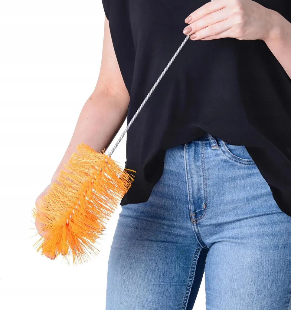 Goupillon long manche flexible pour le nettoyage de bonbonnes et flacons