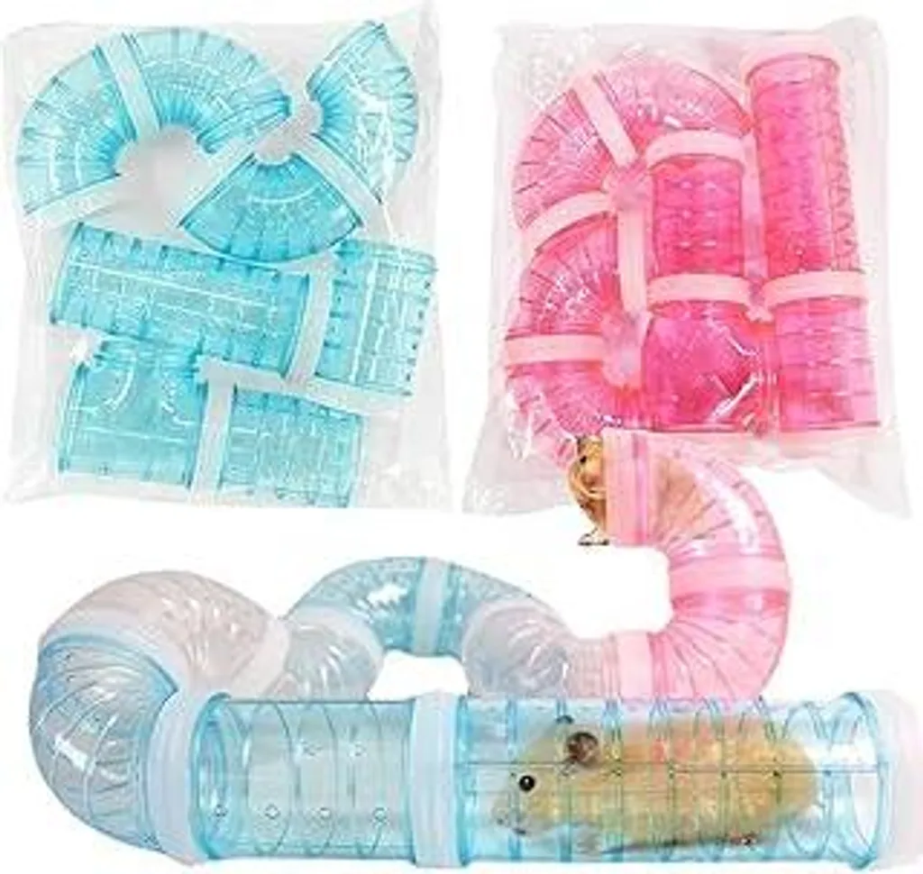 Offerta Set 2 Tunnel per Criceti: Plastica Antistatica e Facile Pulizia