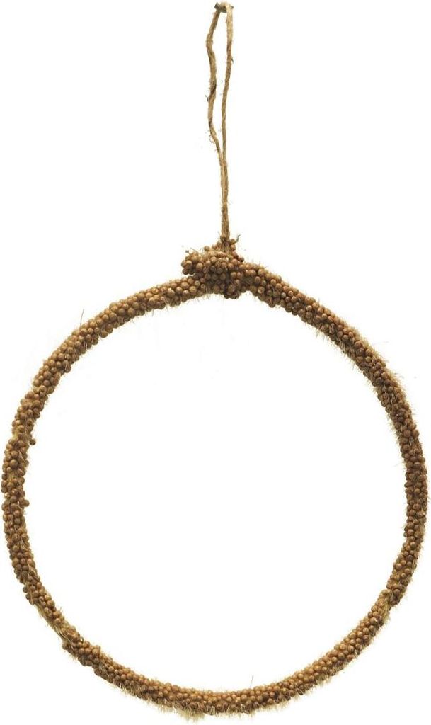 artplants.de Deko Metallring HELIJIA zum Hängen, beflockt, grün, Ø15 cm - Kranz Basic