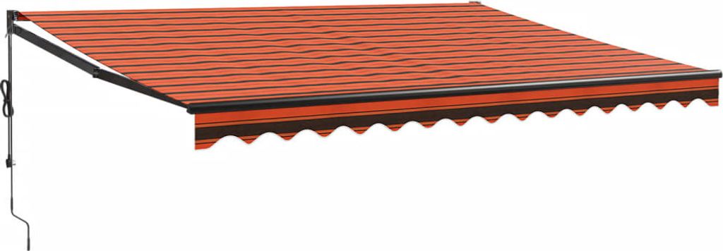 vidaXL Elektrische Markise mit Kurbel Orange und Braun 4x3 Produktbild 