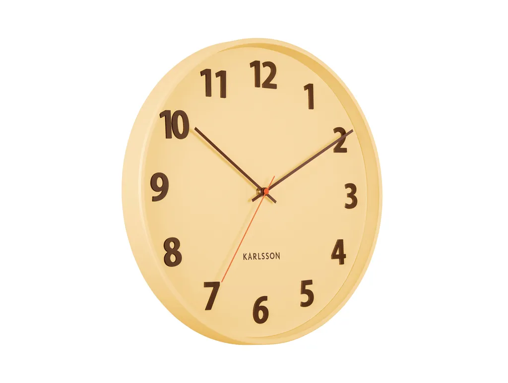 Horloge Murale sans Tic-Tac Summertime Karlsson Jaune - Sommeil Calme