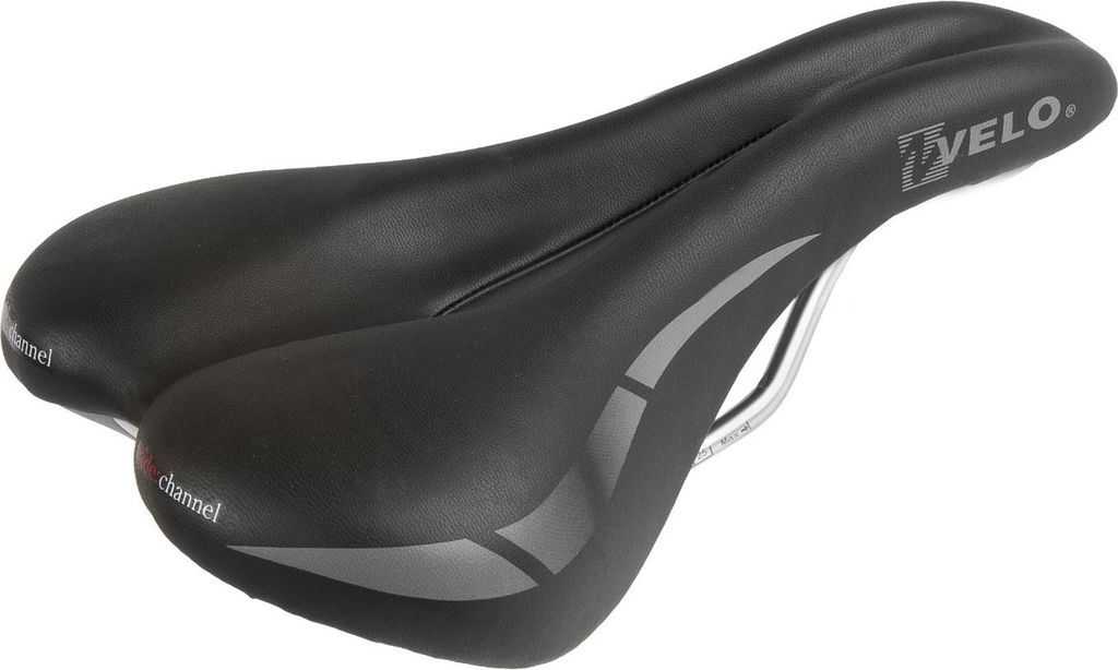 Velo Wide:Channel, Fahrradsattel, Track, Unisex, Schwarz, Produktbild 
