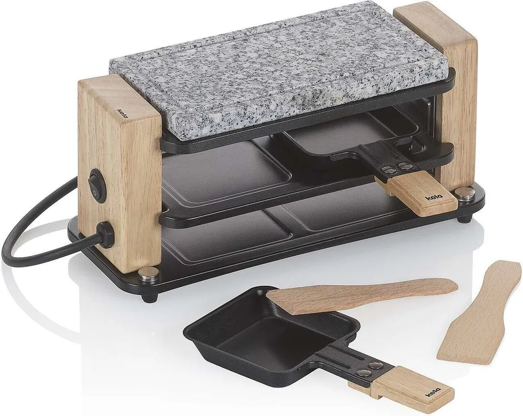 Appareil à Raclette Bedretto avec Pierre Chaude pour 8 Personnes - Inox