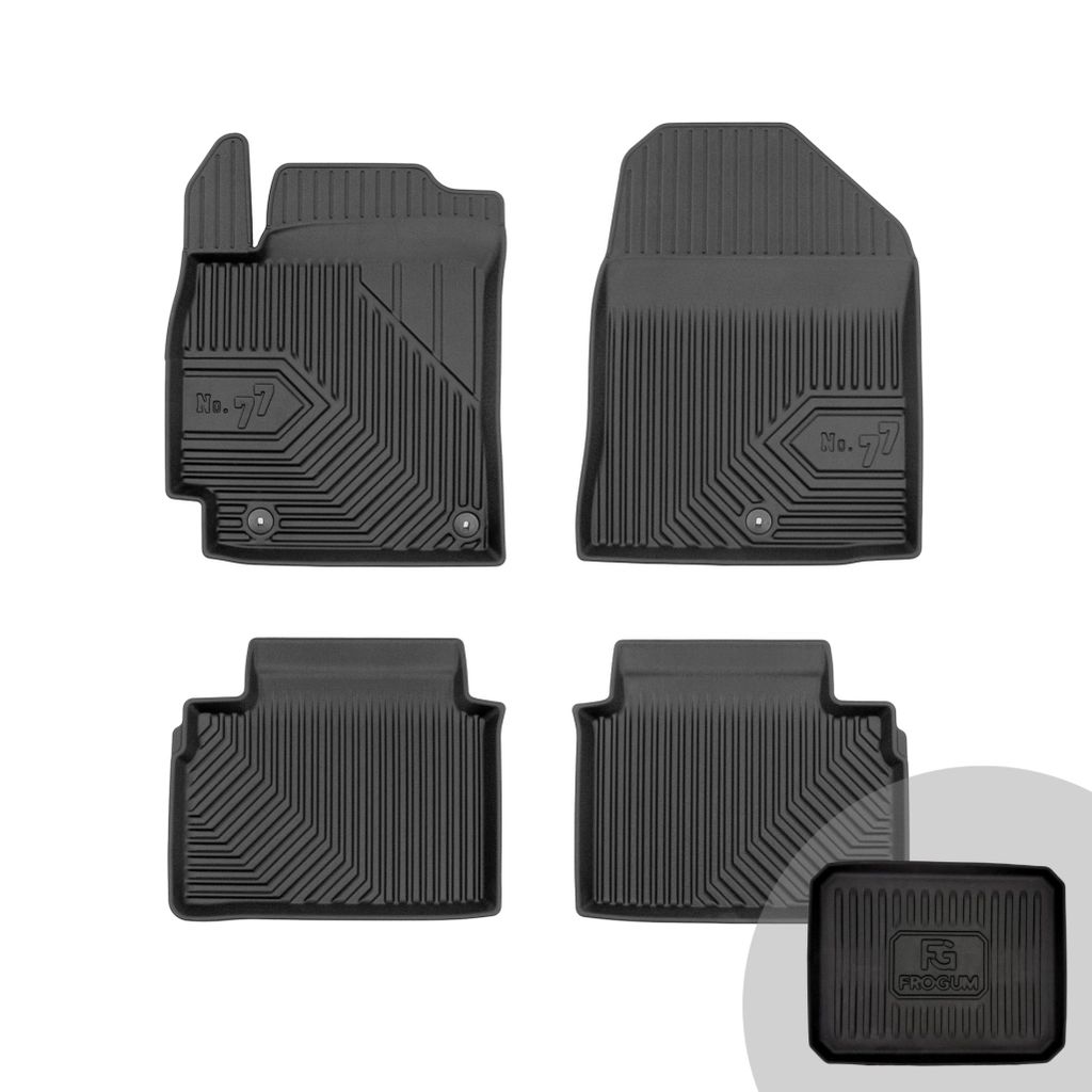 FROGUM No.77 Gummimatten Ganzjahresset von Auto Fußmatten Autofussmatten für Hyundai Elantra VI 2016-2020