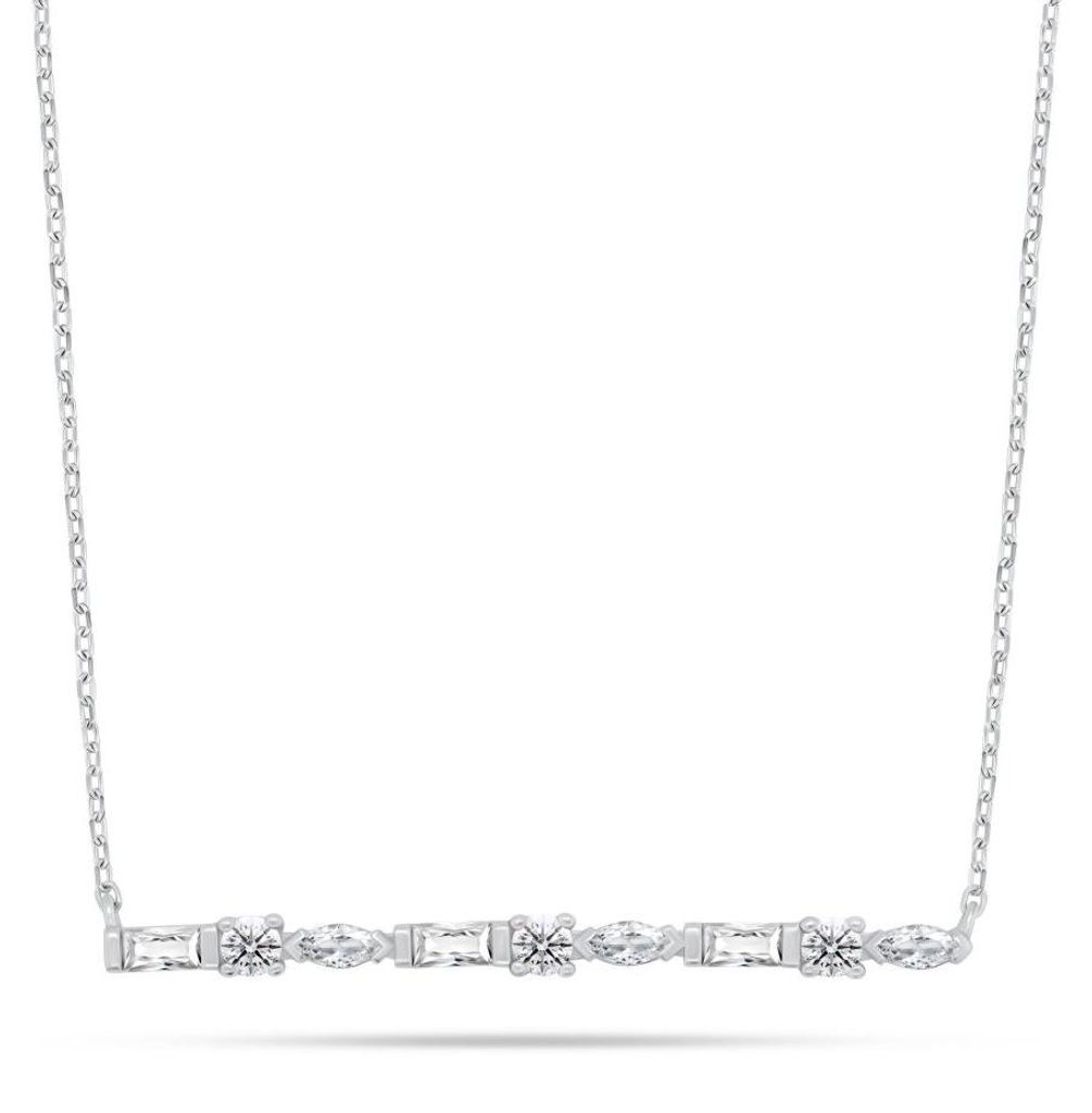 Charmante Silberkette mit kubischem Zirkonia NCL199W