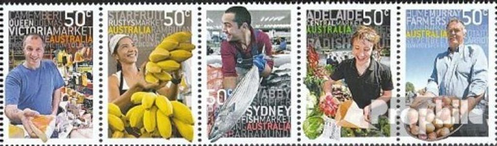 Briefmarken Australien 2007 Mi 2862-2866 Fünferstreifen (kompl.Ausg.) postfrisch Märkte
