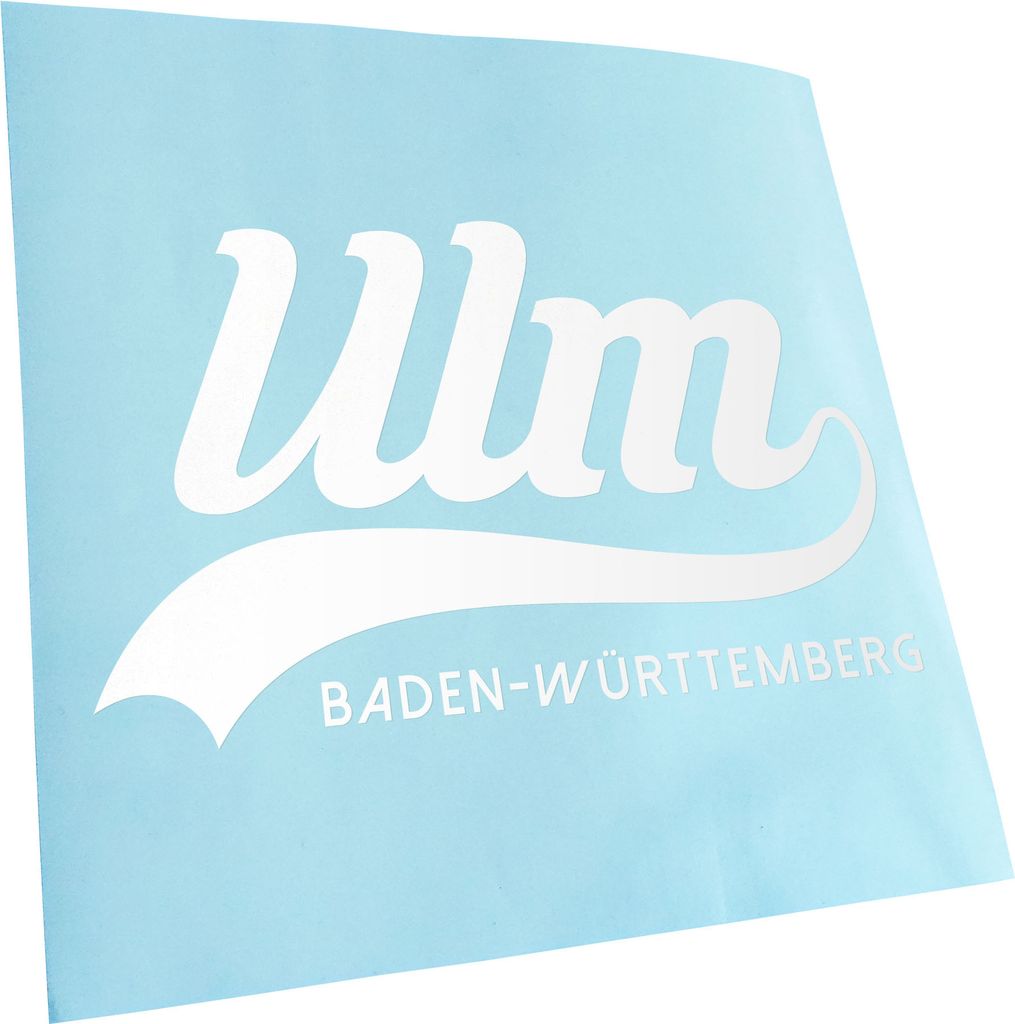 Kiwistar - Autoaufkleber - ULM Baden-Württemberg - Weiss - 24x15cm - Aufkleber für Auto, Laptop, Fahrrad, LKW, Motorrad Mehrfarbig JDM Decal Racing