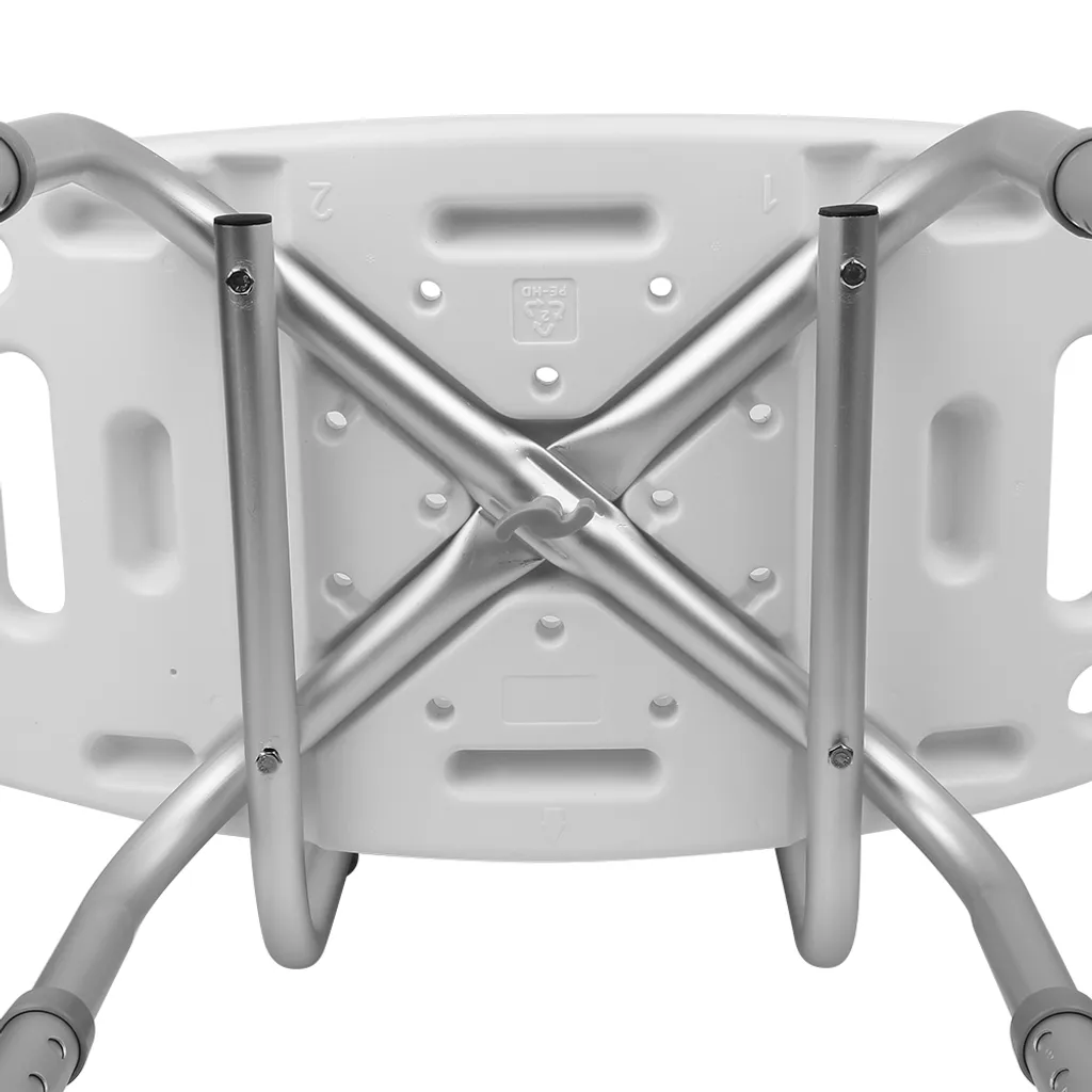 Tabouret de douche antidérapant réglable en hauteur châssis aluminium - 13