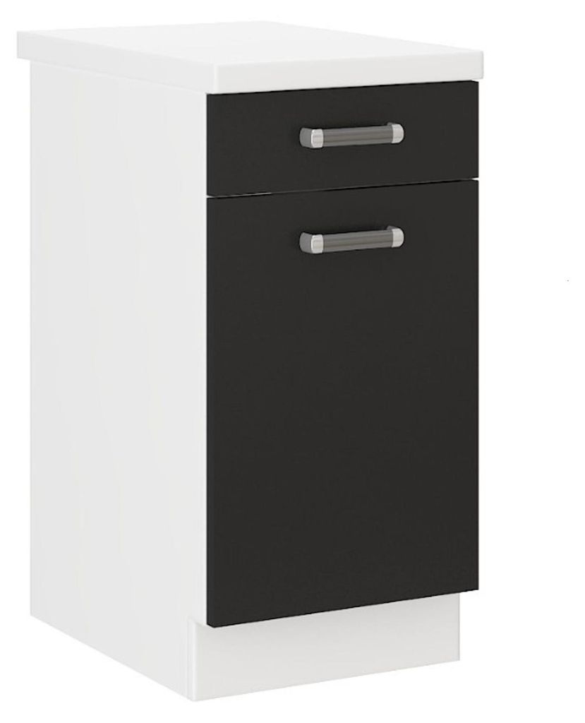 Küchen Unterschrank 40 cm für das Modell „Omega 240 Schwarz Produktbild 