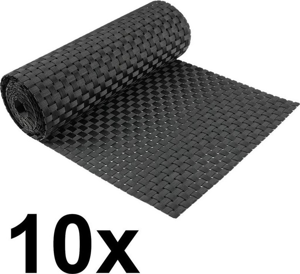 Sichtschutzstreifen Rattan 10er Set TopMulti Polyrattan Produktbild 