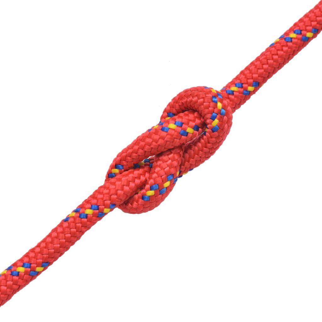 vidaXL Bootsseil Polypropylen 6 mm 100 m Rot Produktbild 