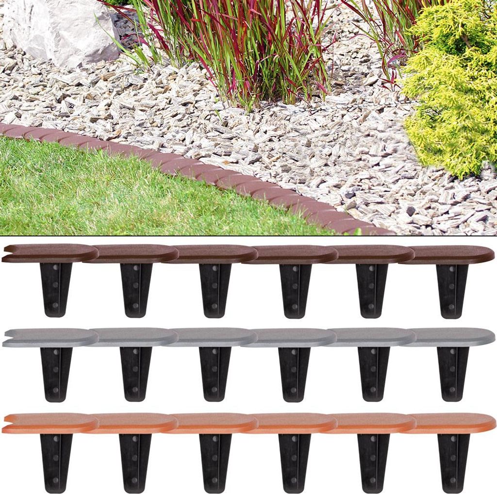 DEUBA® Bordure de jardin plastique 3,80m résistante Image du produit 