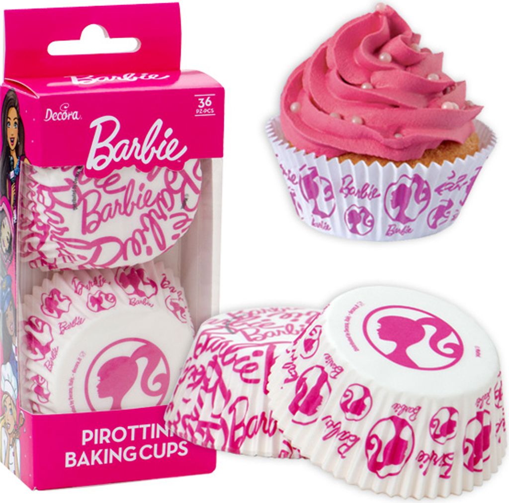 Muffin-Körbe 36 Stück Barbie-Silhouette - Decora