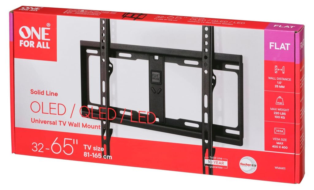 One for All TV Wandhalterung 65 Solid Flat                Produktbild 