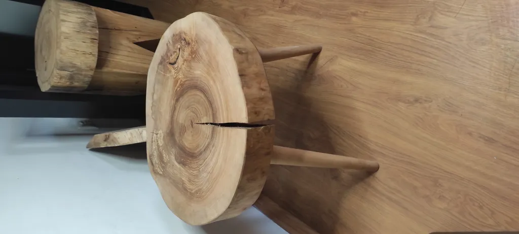 Table basse en chêne massif huilé 60cm - Table d'appoint robuste durable