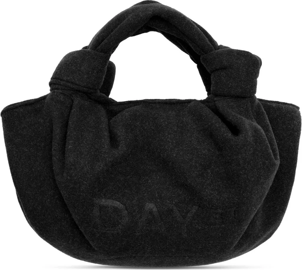 Petit sac à main en laine mélangée gris foncé pour femme DAY ET Knotty