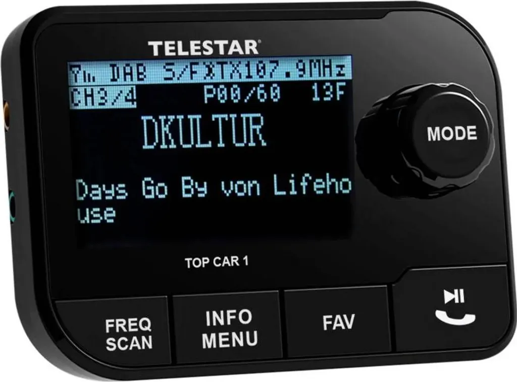 Adaptateur Radio DAB+ Telestar Top Car 1 pour Autoradio de Voiture