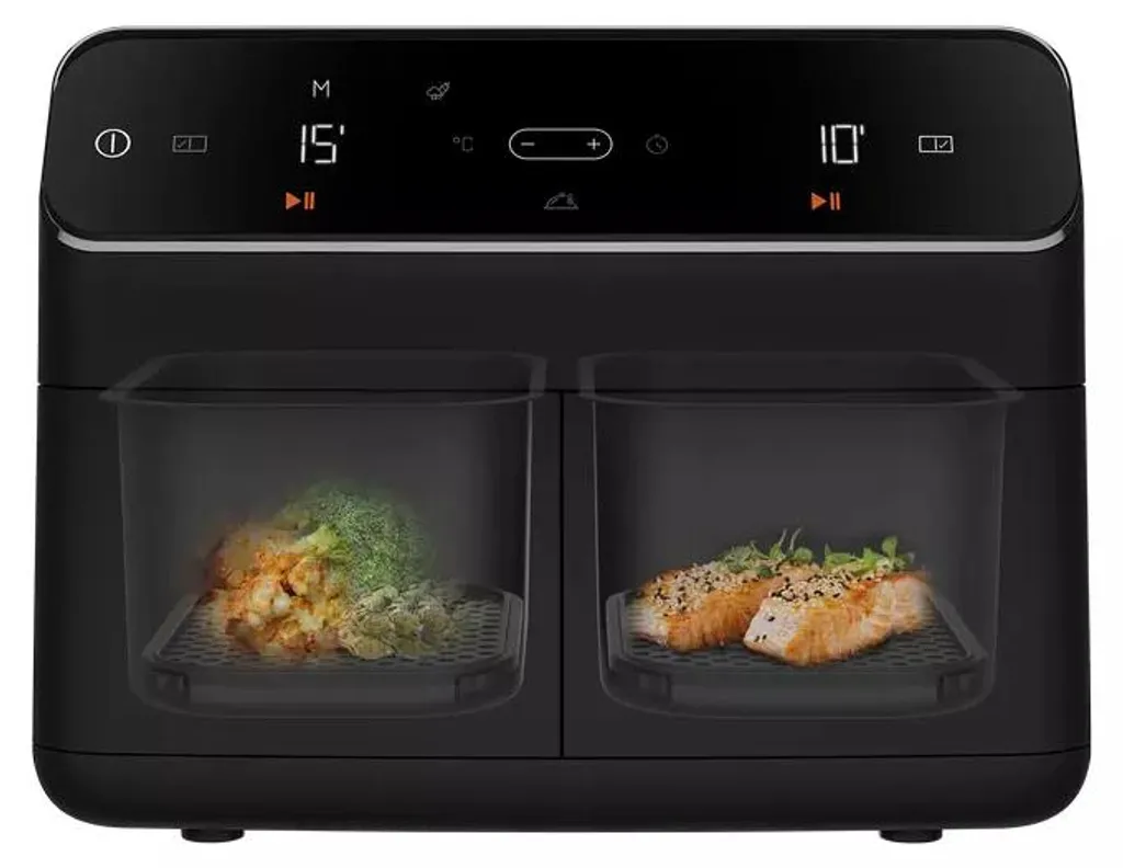 Friteuse sans Huile Beko Double Compartiment 2400W - 8 Programmes - 8