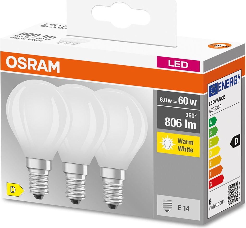 OSRAM 4058075592599 LED BASE CLASSIC P E14 2700 K 5,5 W 806 Produktbild 