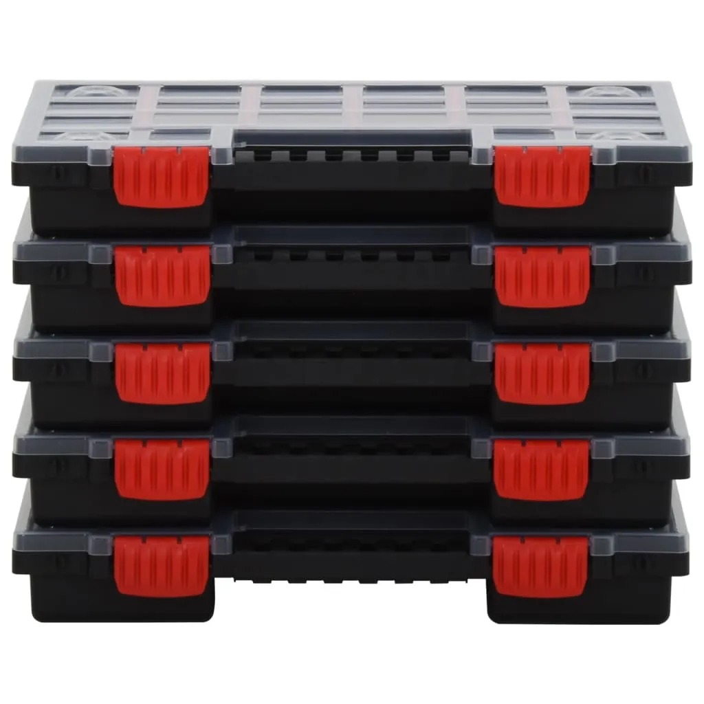 Boîte à Outils Plate avec Compartiments Ajustables - Lot de 5 Modules XL - 2