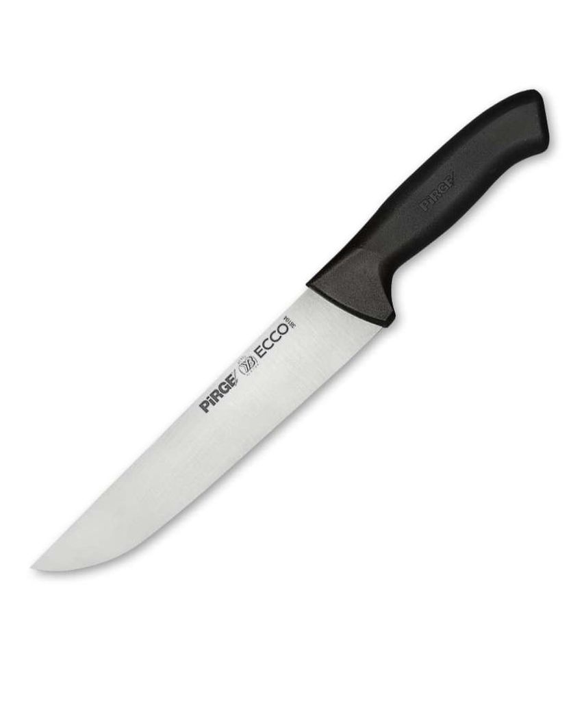 Pirge Ecco Metzgermesser 21 cm Schwarz Schlachtermesser - Fleischermesser - Stechmesser - Exzellenter Schärfe Metzgermesser