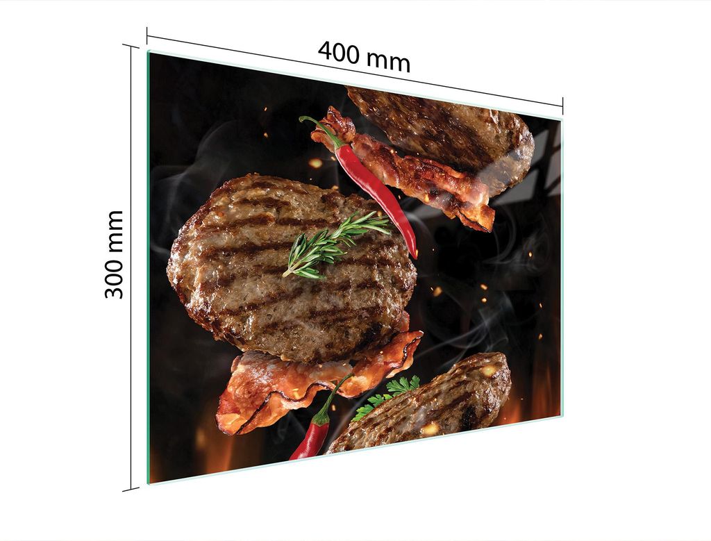 Schneidebrett Herdabdeckplatte Multiglasschneidplatte 40x30 cm Grill Essen