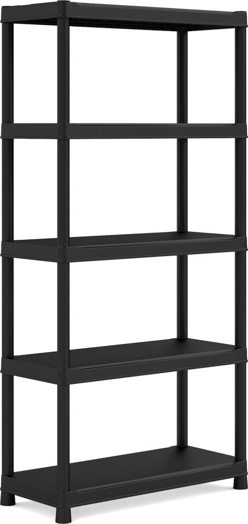 KIS Kunststoffregal "PLUS", 90/40/5 Schwarz Produktbild 