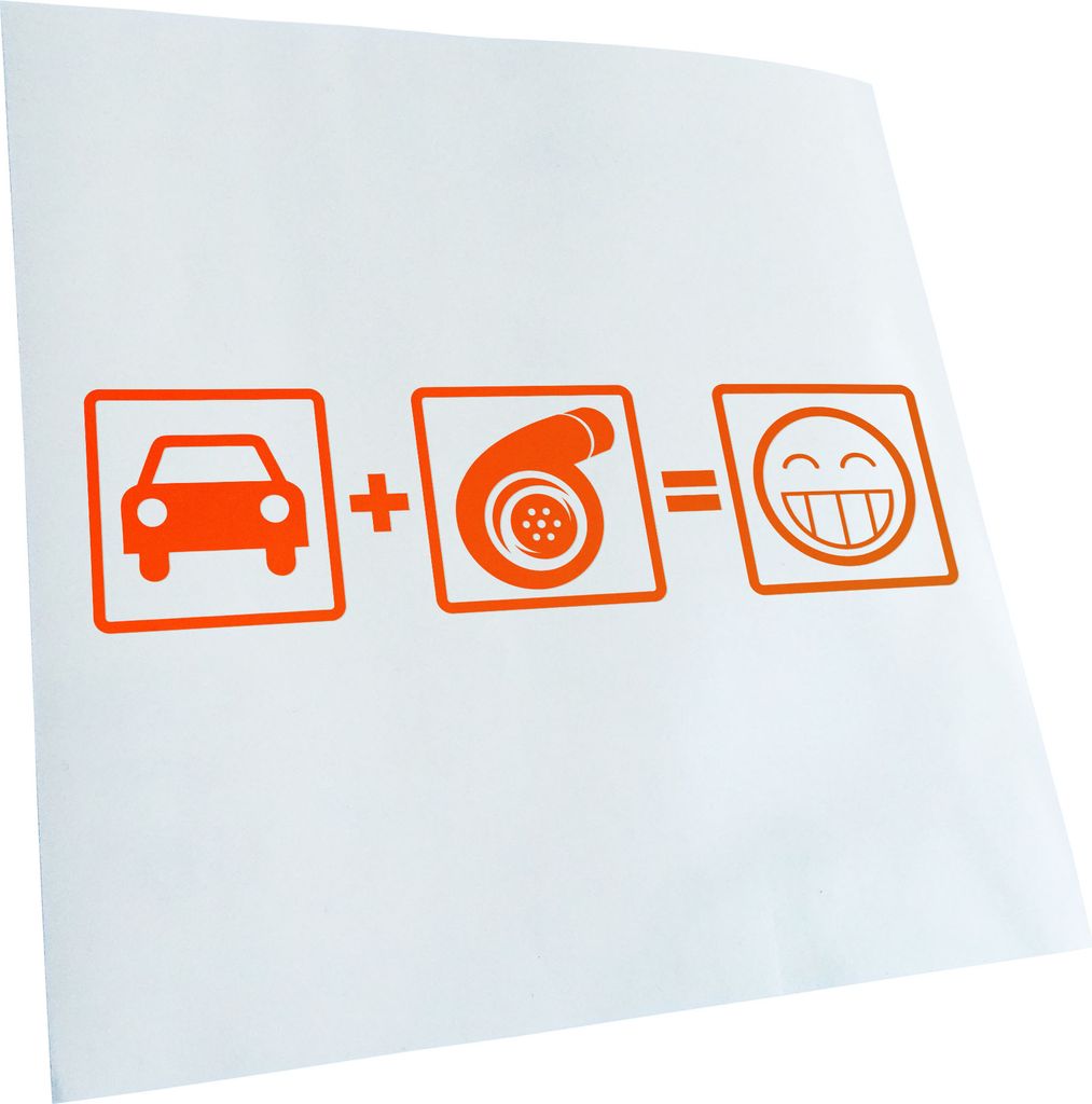 Kiwistar - Autoaufkleber - Neonorange - 60 x 15 cm - Turbo Boost - Heckscheibenaufkleber - Aufkleber für Auto Kfz Fahrrad, LKW, Truck Mofa