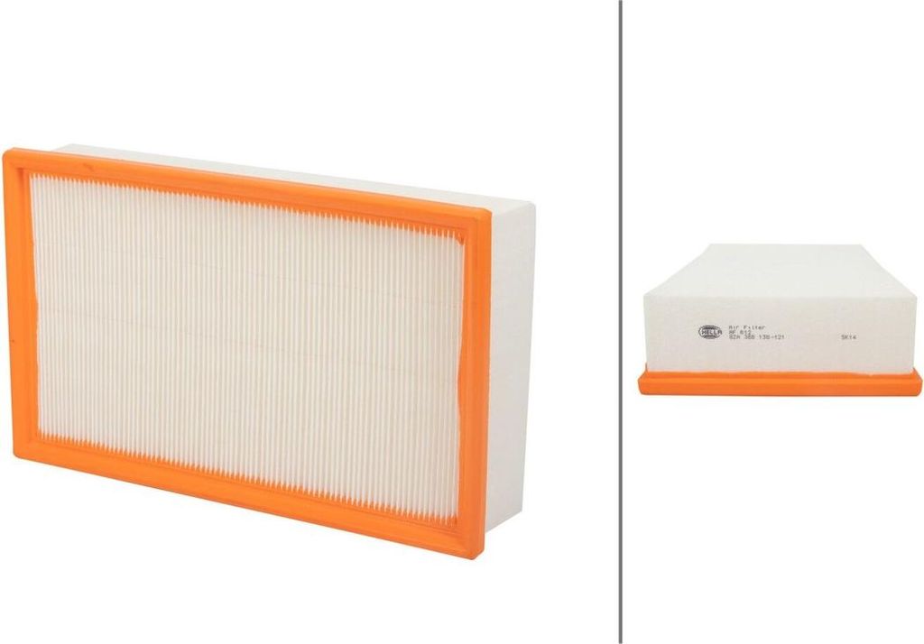 Luftfilter-Einsatz 308 x 185 mm HELLA IAM-Expertise passend für u.a. AUDI A6