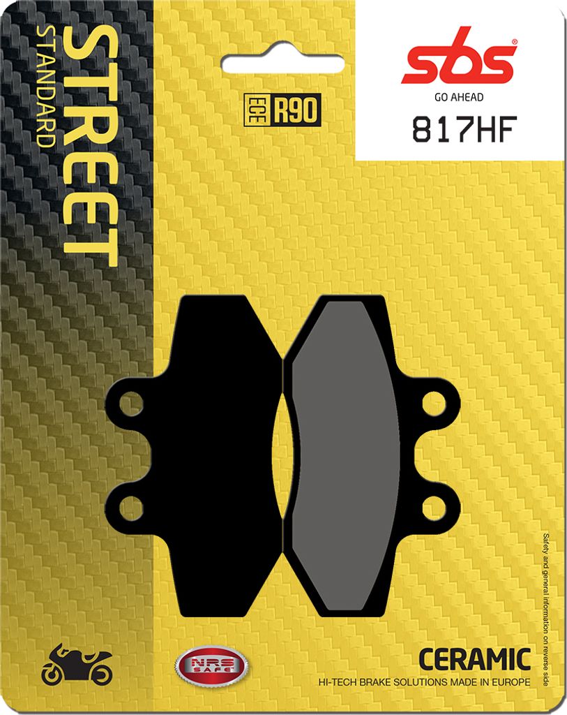 A**Bremsbelag SBS 817HF (Satz pro Scheibe) Street Ceramic