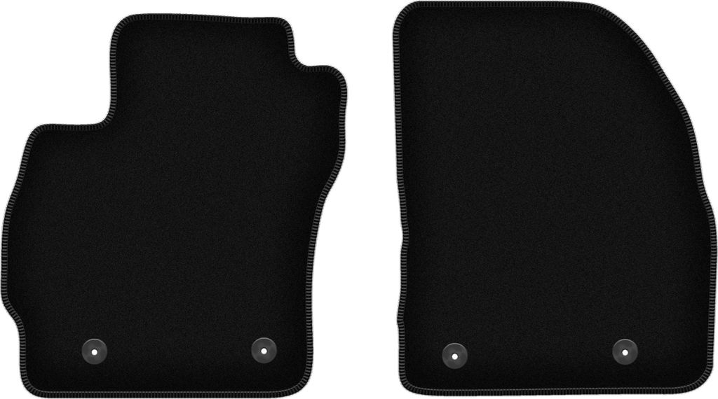 Wielganizator Velours-Autoteppiche vorne – passend für Mazda 5 II (Minivan, Bj. 2010-) – schwarz, passgenau, mit Befestigungen set 2 Stk.