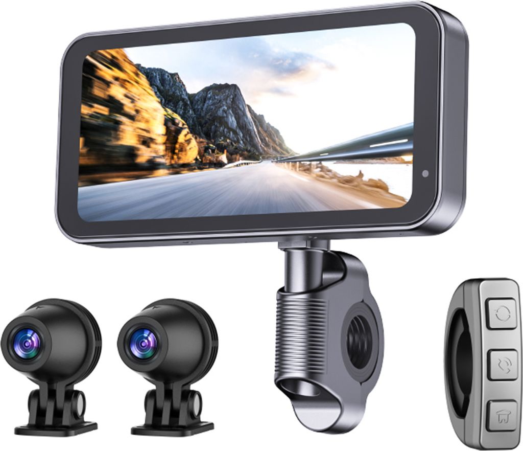 SJCAM RD10 Motorrad-Dashcam vorne und hinten mit 6,25 Zoll IPS-Bildschirmmonitor, Dual 1080P Motorradkamera, 137¡ã Weitwinkel, 5G WiFi-Verbindung...