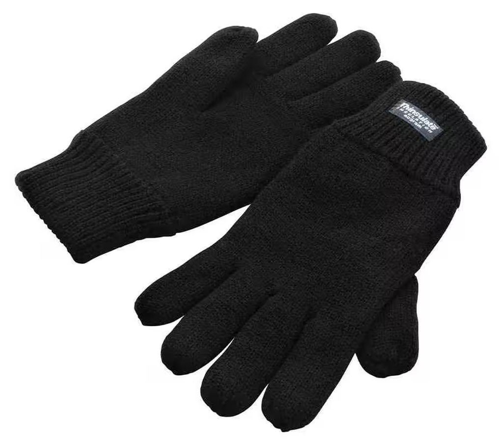 Result Winter Essentials - Herren/Damen Uni Handschuhe, Thinsulate Gepolstert FK1653 (XXL) (Schwarz)