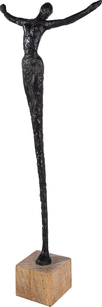 GILDE Skulptur Freedom naturfarben, schwarz H. 70 cm, 84296