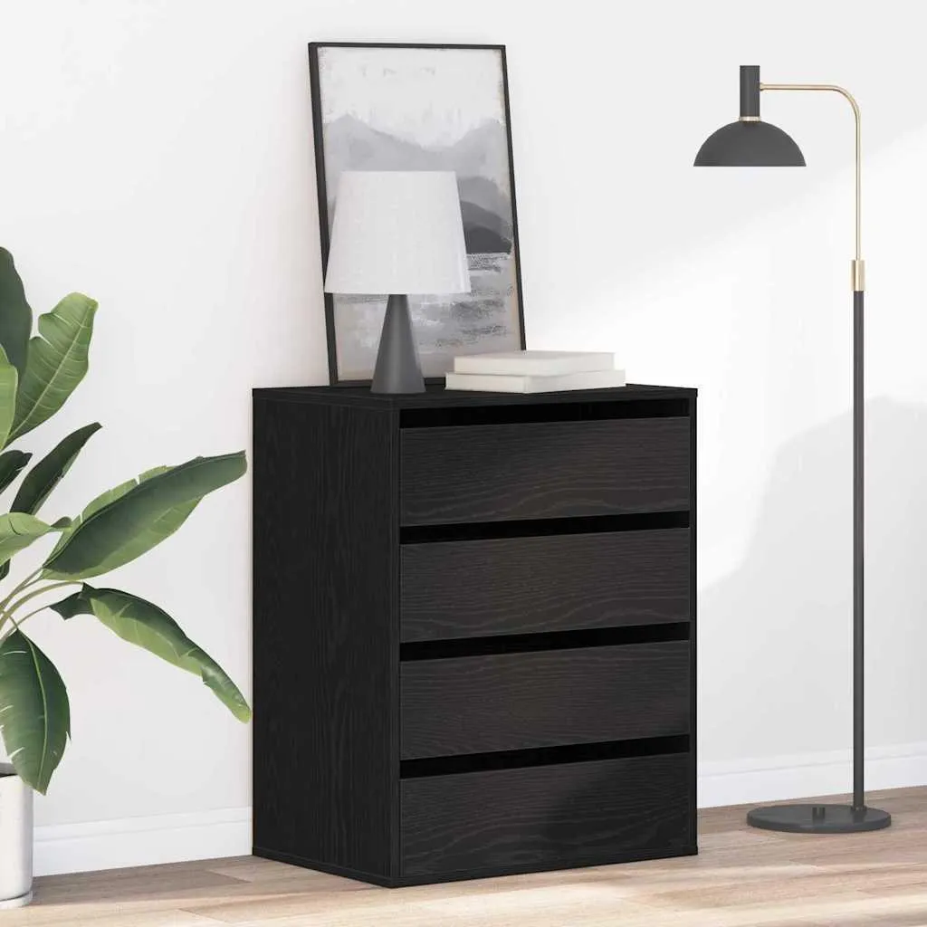 Cassettiera Moderna Rovere Nero 60cm | Design Interni 2025 Arredo