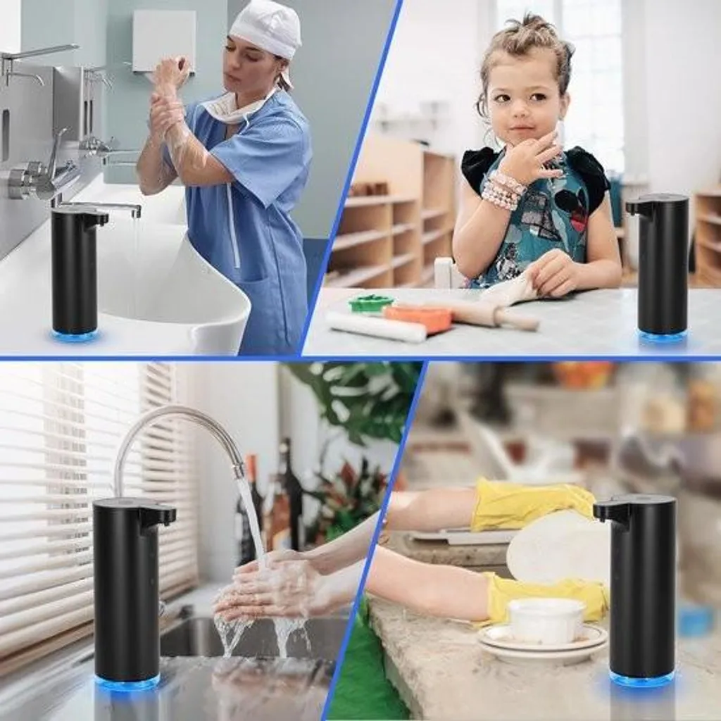 Dispenser di sapone automatico da 400 ml - Schiuma senza contatto | Montaggio a parete elettrico, ricaricabile tramite USB | Leroy Merlin