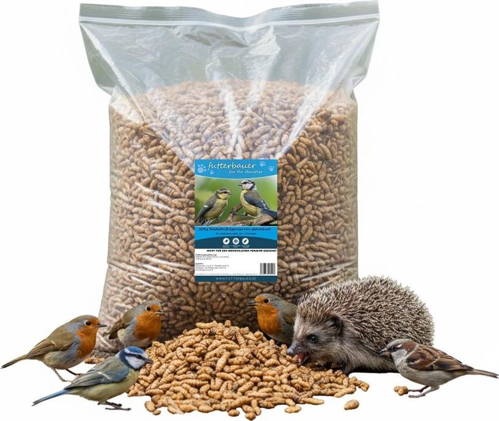 Kopie von 10 kg Futterbauer Soldatenfliegenlarven wie Produktbild 