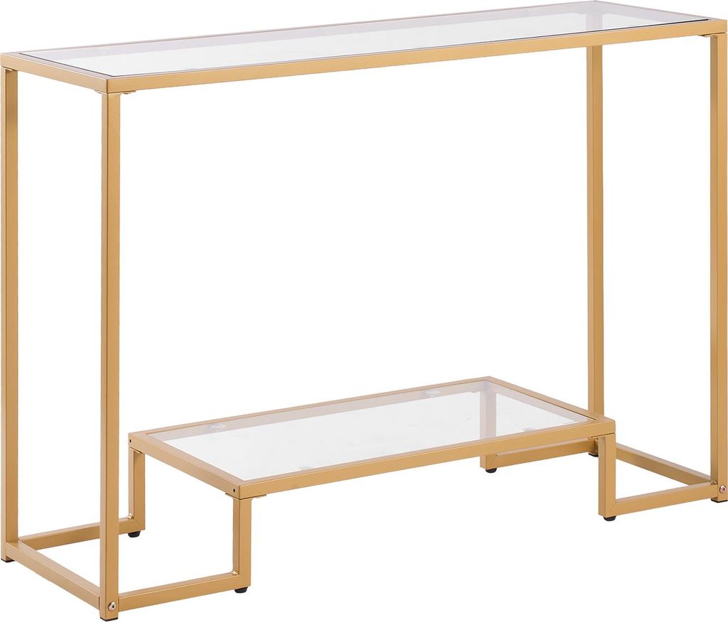 SucceBuy 2-stufiger Konsolentisch aus Glas, rechteckiger Produktbild 