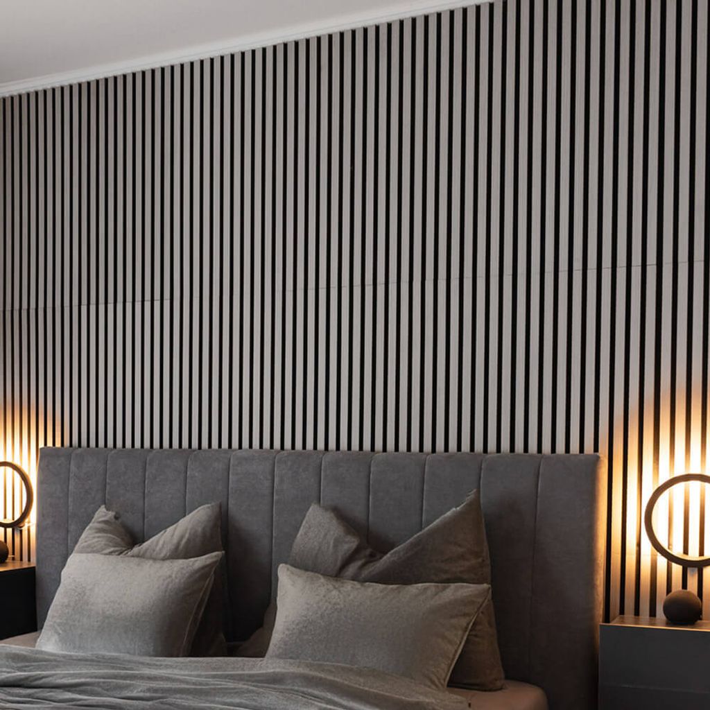 HOME DELUXE akustický stěnový panel šedý dub - 240 x 40 cm, Obrázek produktu 