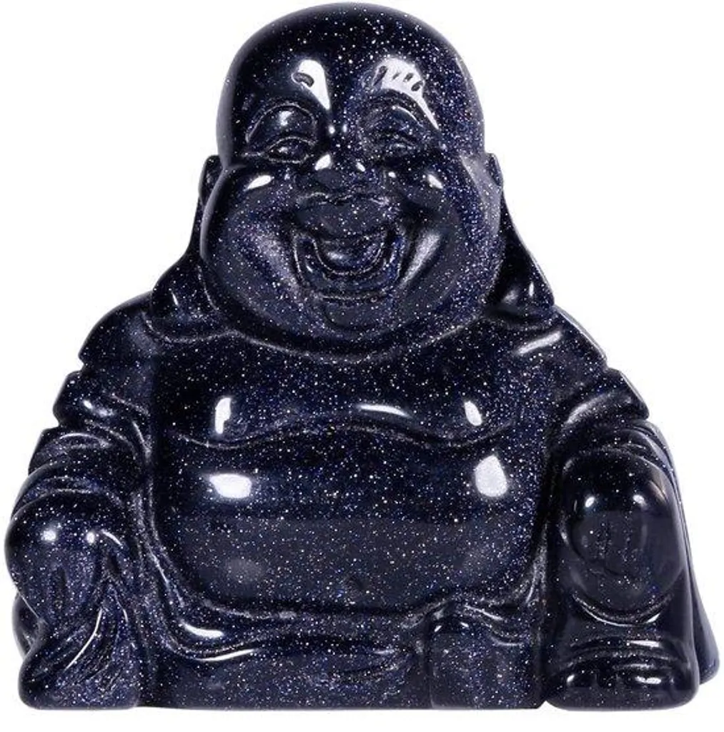 Pierre Feng Shui Bouddha pour la chance, Déco Zen en pierre bleue sculptée