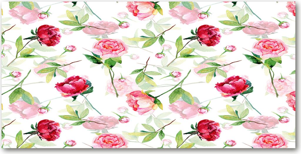 Tulup Leinwandbild - 120x60 cm - Wandkunst - Drucke auf Leinwand - Leinwanddruck - Blumen & Pflanzen - Rosa - Rosa Pfingstrosen