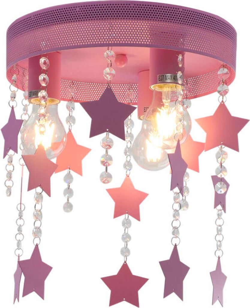 Olucia - DOENJA - Deckenleuchte für Kinderzimmer - Rosa Produktbild 