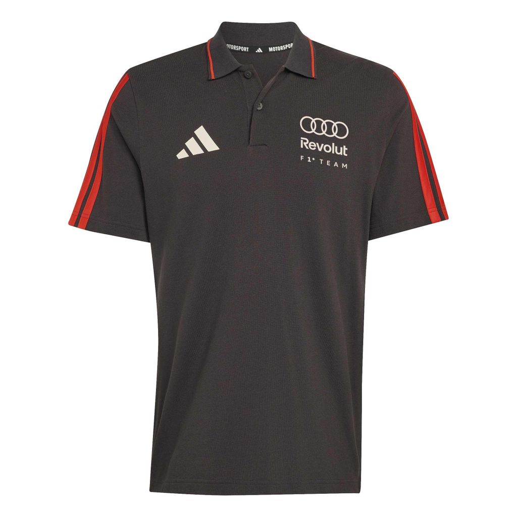 Original Audi Formel 1 Fan Poloshirt Herren, Gr. S, schwarz-grau