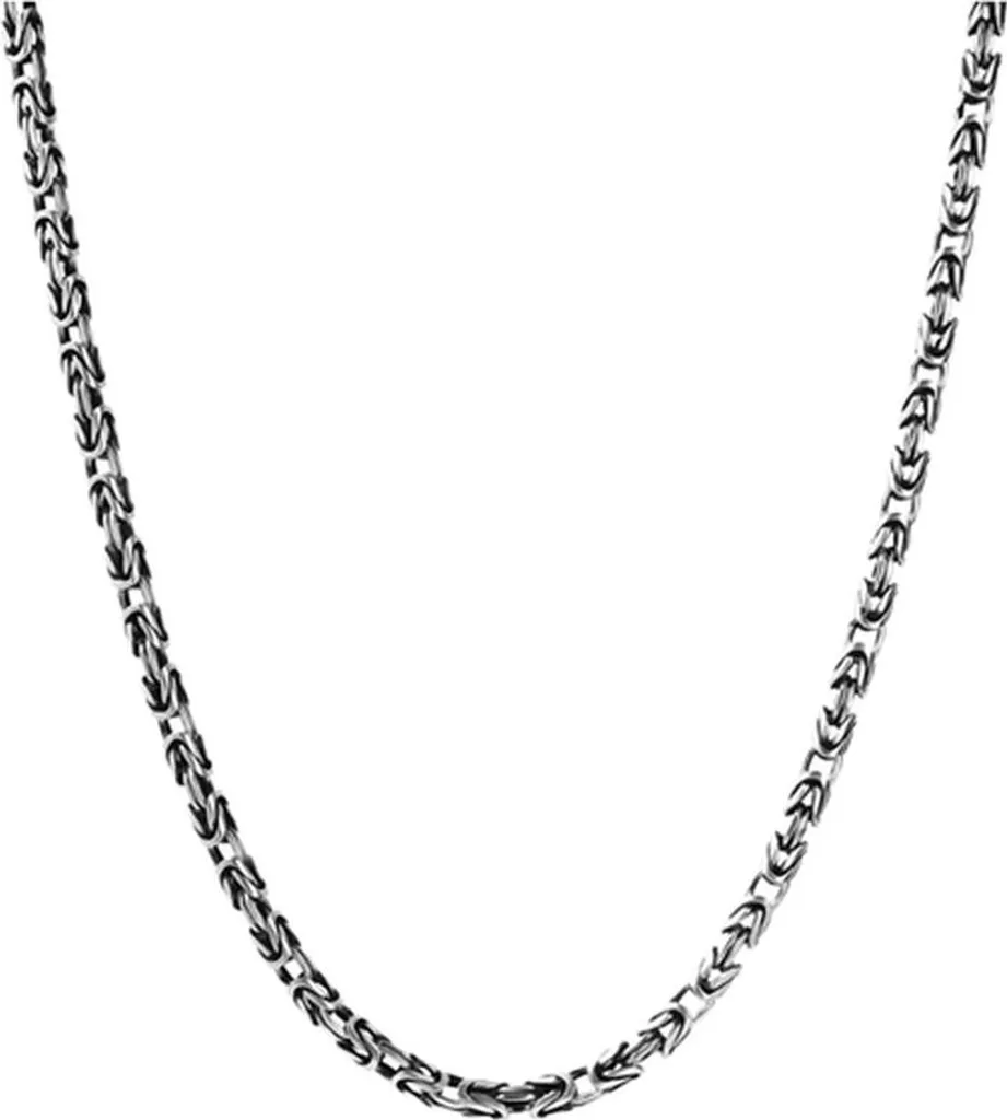 Collier en Argent pour Femme Albert M. Bijou de Créateur Raffiné 45cm