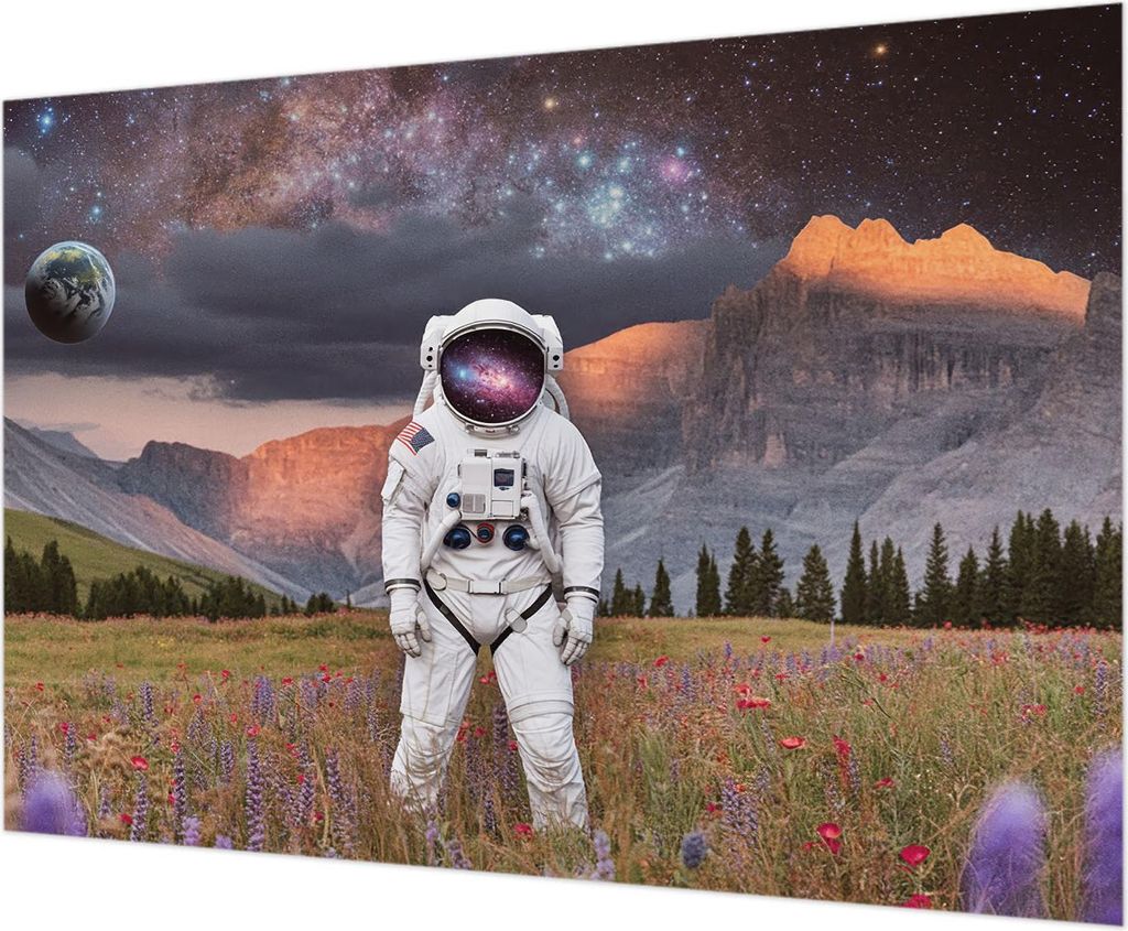 Wandtapete - Dekorative Tapete für Wohnzimmer - Tapetenfolie für Wanddekoration - 208x146 cm - Kosmische Landschaft